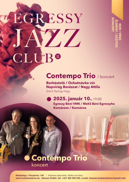 Jazz Club Contempo trio plakat